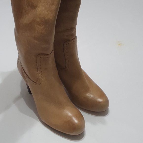 Frye Miranda Zip Back Putnam Ivory Boots - Picture 3 of 11